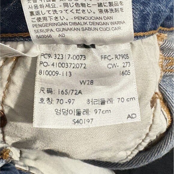 Levi's 501 Original Womens High-Rise Distressed Jean Denim Cut Off Shorts Sz 28 - Picture 8 of 12